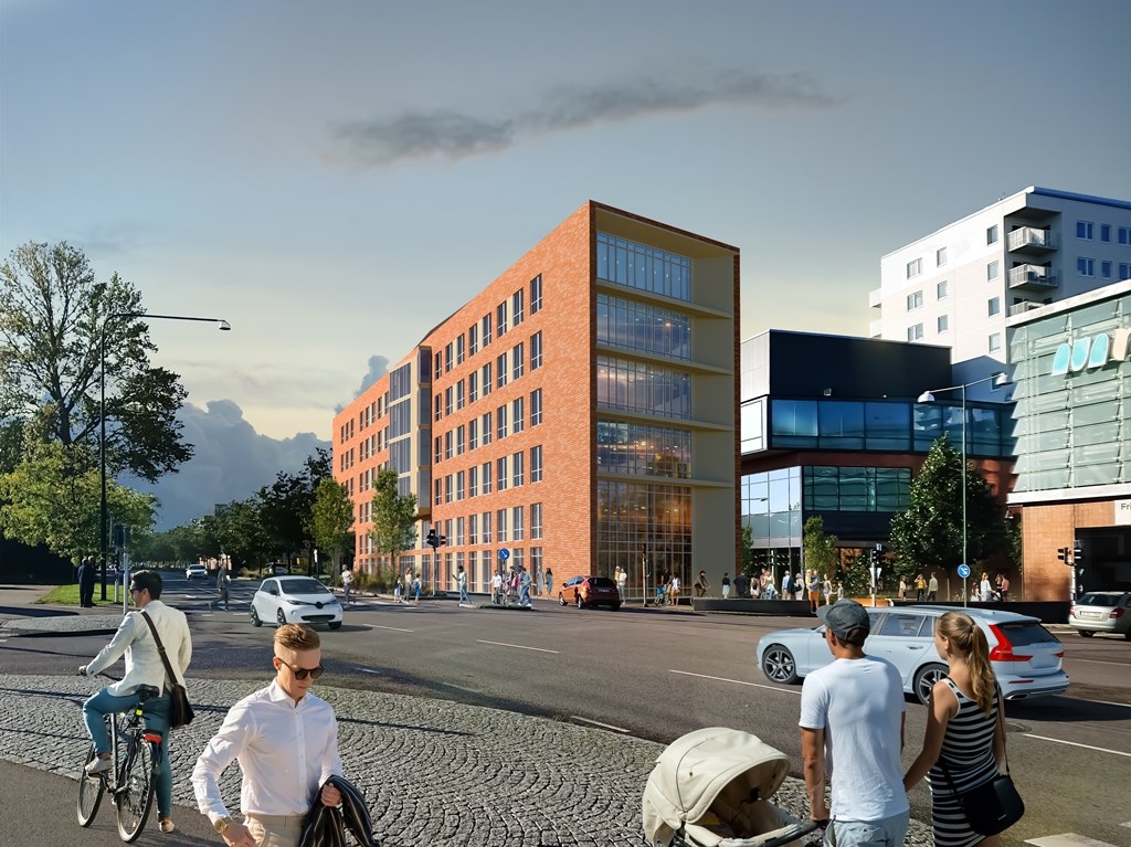 Visionsbild över Mobilia kontorskvarter