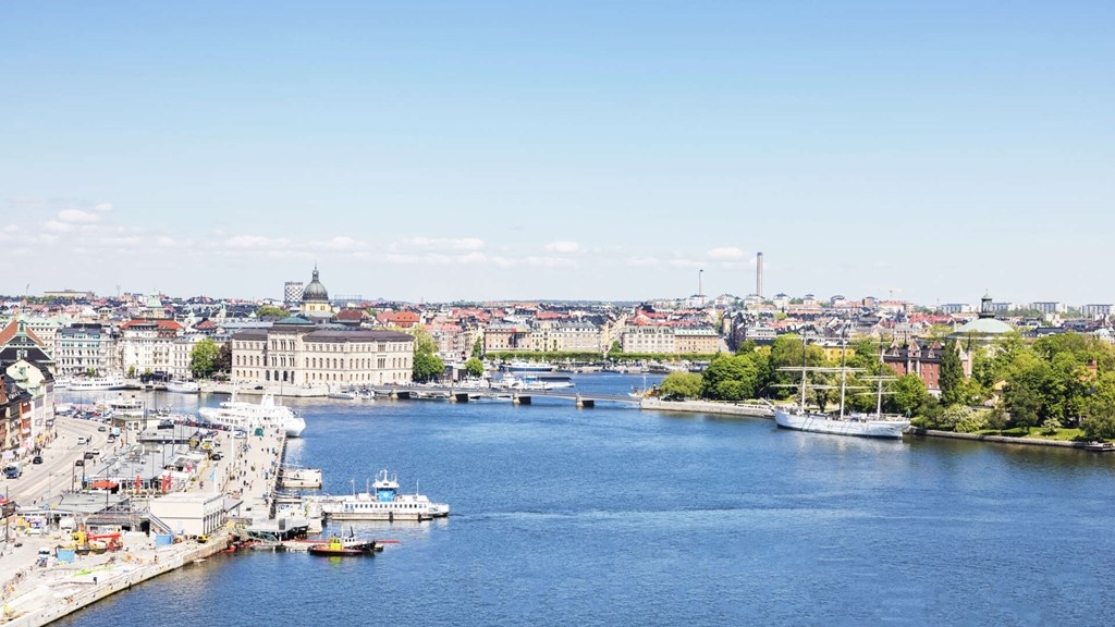 Utsikten från kontoren i Slussen