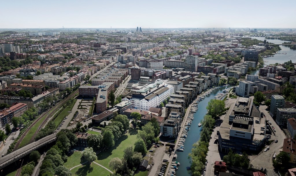 Översiktsvy över Sundbyberg och Chokladfabriken